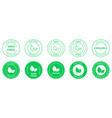 non gmo green badge organic bio product label vector image