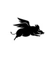 wild boar side view icon vector image
