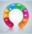 abstract 3d digital infographic vector image