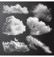 realistic clouds icon set vector image