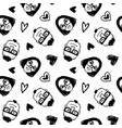 seamless pattern with funny characters vector image vector image