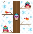 seamless winter pattern vector image vector image