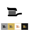 toothbrush icon toothpaste dental cleaning symbol vector image