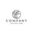 circle tree logo design vector image