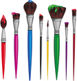 different paintbrush vector image vector image