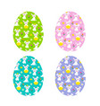 easter bunny and chick pattern eggs vector image vector image