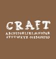 handwritten brush serif font in urban style vector image