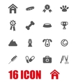 white dog icon set vector image vector image