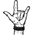 Rock fist Royalty Free Vector Image - VectorStock