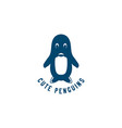 simple funny cute penguins doll mascot character vector image