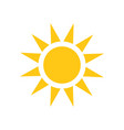 sun icon summer sunshine on white isolated vector image
