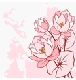 abstract water lily flowers vector image