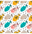 colorful fish cartoon seamless pattern vector image vector image