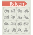 construction transport icon set vector image