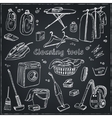 laundry themed doodle set vector image