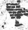 brickwork brick wall of an old house black vector image