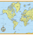 highly detailed political world map with capitals vector image