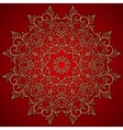 red round gold lace ornament vector image