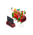 russia world cup portuguese supporter vector image vector image
