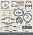set of vintage labels vector image