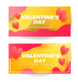 valentines day sale banner with heart pattern vector image