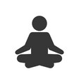 yoga fitness icon meditation logo sign on white vector image vector image