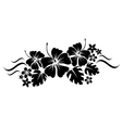 floral border silhouette vector image vector image