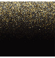 gold glitter black background vector image vector image