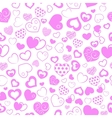seamless pattern of hearts vector image