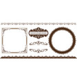 set of decorative frame vector image