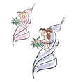 young pretty bride vector image