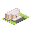museum building isometric vector image