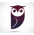 owl abstract icon isolated on white vector image