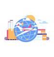 airplane trip travel by aircraft baggage vector image