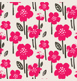 brush textured flower pattern vector image vector image