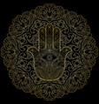 hand of fatima with mandala vector image