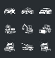 set of transport icons vector image