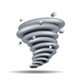 tornado icon storm sign isolated on white vector image vector image
