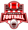 american football logo design vector image vector image