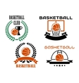 basketball club emblems and symbols templates vector image