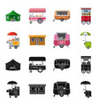 design of market and exterior symbol set vector image