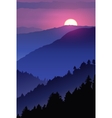 hand-drawn night poster wildlife winter sunset vector image