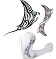 maori manta tattoo design vector image vector image