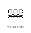 outline waiting place icon isolated black simple vector image vector image
