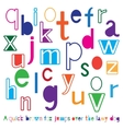bright cute alphabet vector image
