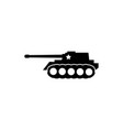 icon military tank with monochrome style vector image vector image
