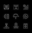 set line icons of engineering vector image vector image