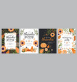 set templates for thanksgiving celebrations vector image vector image