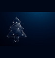 christmas tree in low poly style design vector image vector image
