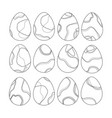 easter eggs 4 vector image vector image